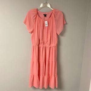 NWT pink chiffon Ann Taylor Factory dress